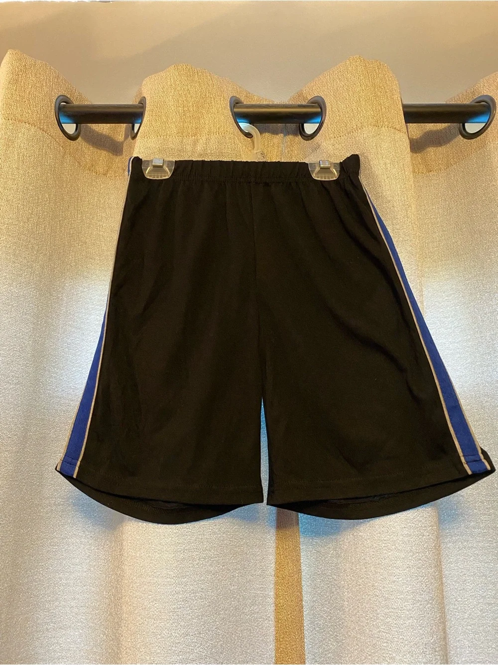 The Children's Place Kids Size M (7/8) Black Shorts with Blue Side Stripes!!